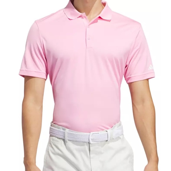 Adidas Men’s Performance Golf Polo Shirt color Pink size Large - Picture 1 of 4